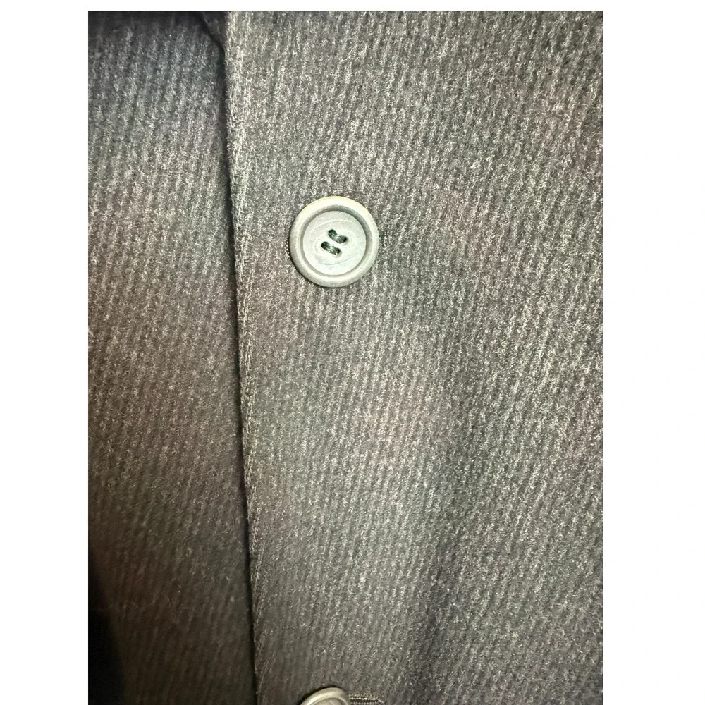 CROSSLAND Wool Overcoat Mens 42R Black Season Skipper Dormeuil‎